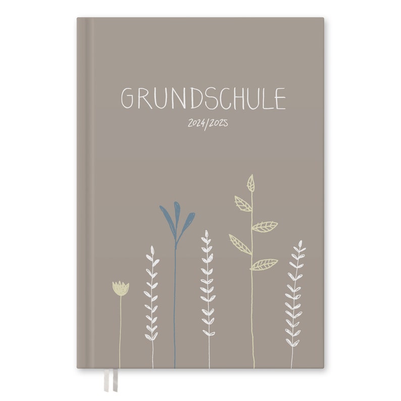 Grundschulplaner 2024 2025 A4 Lehrerkalender für Unterrichtsvorbereitung & Planung Lehrerplaner Schuljahr 2024/25 21x30 cm, grau weiß Bild 1