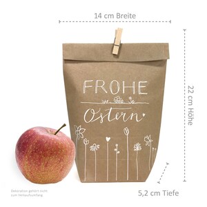 24 Geschenktüten frohe Ostern Osternest Alternative für Ostergrüße, Mitgebsel, Ostergeschenke 14 cm x 22 cm FSC-Holz Miniklammern Bild 6