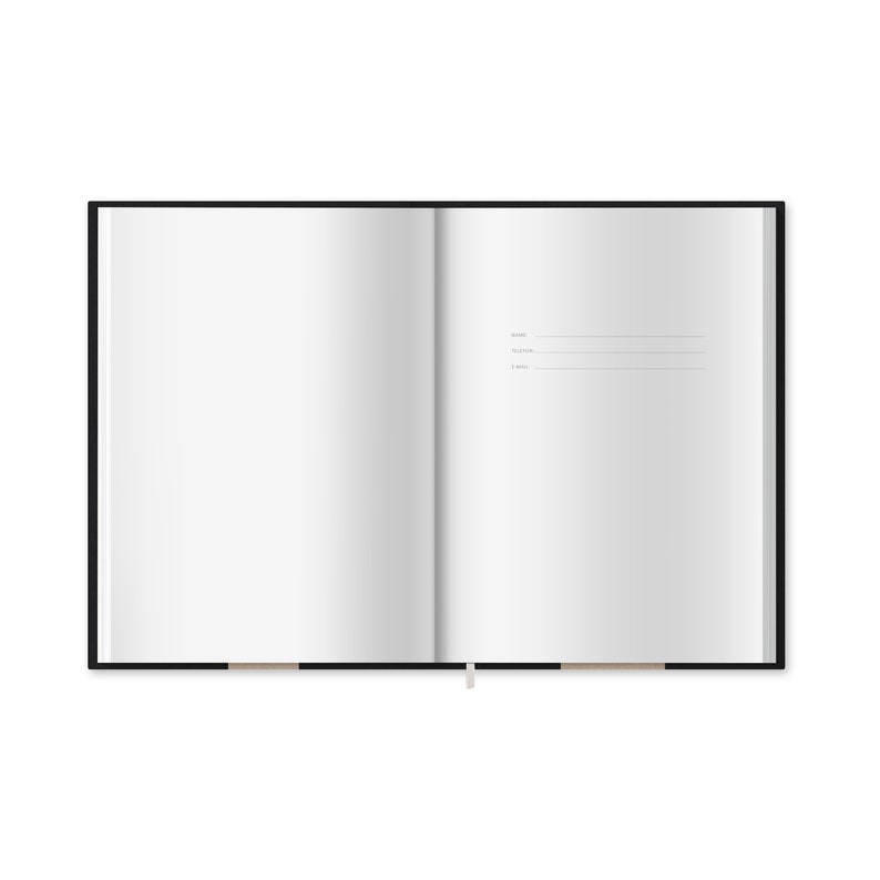 Terminkalender A5 Kalender 2024 quer Wochenplaner & Notizbuch für mehr Achtsamkeit schlichter Hardcover Taschenkalender Schwarz Weiß Bild 5