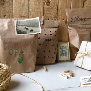 24 kraft paper bags for Advent calendar, 17 x 26 cm image 2