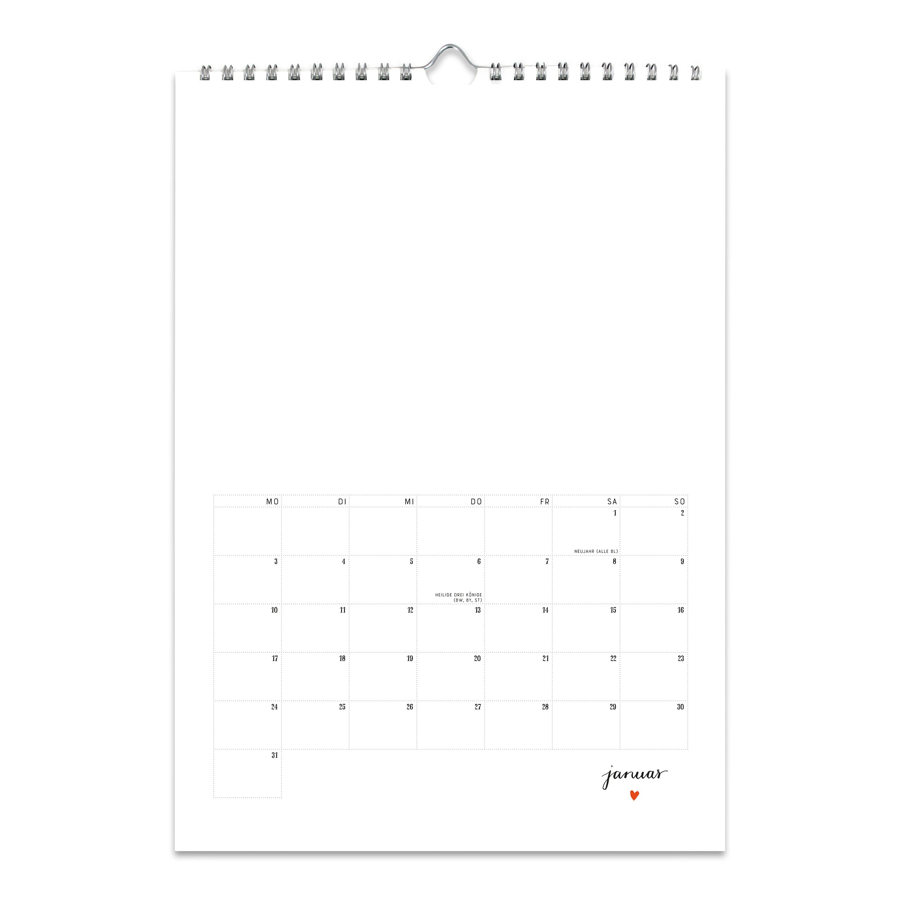 Bastelkalender Din A4 zum selbst gestalten 2022 Wandkalender zum Aufhängen, Bastelkalender Din A4 zum selbst gestalten 2022 Wandkalender zum Aufhängen,