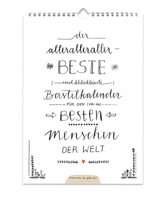 Bastelkalender A5 Ohne Jahr Fotokalender Kreativkalender Etsy