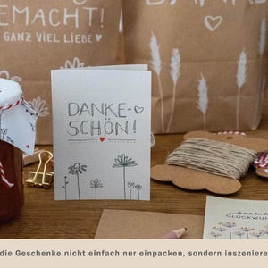 Geschenkanhänger Dankeschön, Anhänger Namensschild Tischkarte, Danksagung Geschenk beschriften, Weiß