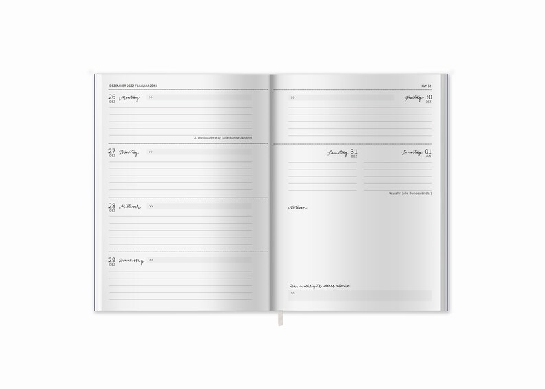 Calendar A6 Calendar 2023 Weekly Planner and Notebook for - Etsy UK