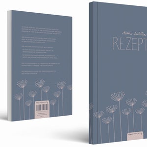 Rezeptbuch A5 zum Selberschreiben Meine liebsten Rezepte DIY Kochbuch, Geschenkidee Design in Blau Rosa FSC Papier, Softcover Bild 9