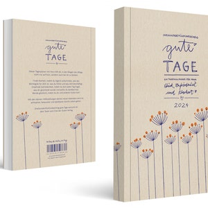 A5 Terminkalender 2024 365 gute Tage Tagesplaner und Notizbuch für mehr Achtsamkeit Softcover Taschenkalender & Terminplaner Creme zdjęcie 10