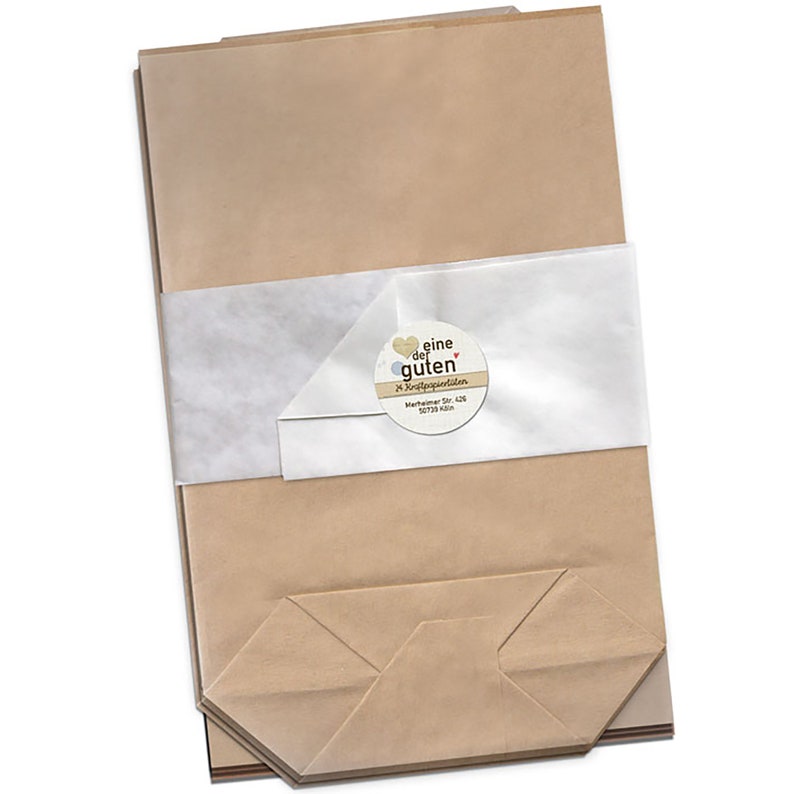 24 kraft paper bags for Advent calendar, 17 x 26 cm image 1