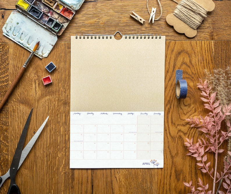 craft calendar 2023 a4 photo calendar diy homemade design etsy