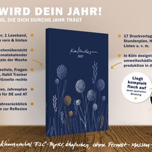 A5 Kalender 2027 Softcover mit Jahresplan, Wochenübersicht, Monatsplanung, Reflexion und 17 Druckvorlagen per QR Code