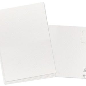 Cartes postales vierges en papier aquarelle | 50 cartes A6 DIY à concevoir soi-même | blanc, carton 300 g, climatiquement neutre