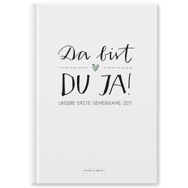 Babytagebuch zum Eintragen | Baby Diary zum Ausfüllen für das erste Jahr | Geburtsgeschenk für Jungen & Mädchen | Hardcover weiß mint, 17x24