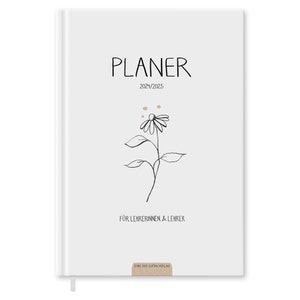 Teachers' calendar 2024 2025 A5 teacher planner for lesson preparation Hardcover school planner for school year 2024/25 white black beige image 1