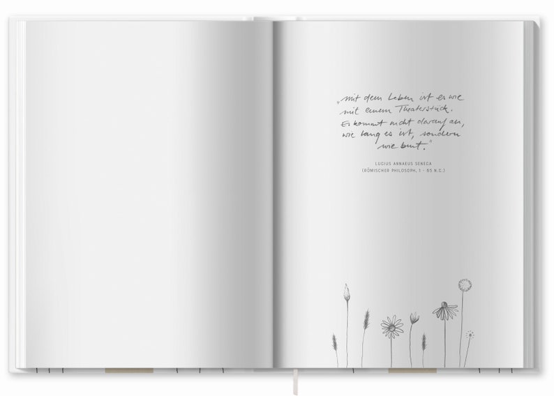 Tagebuch A5 ein Momentesammler Eintragbuch für die schönsten Augenblicke, Erinnerungen, Erlebnisse, Anekdoten Hardcover weiß beige Bild 6