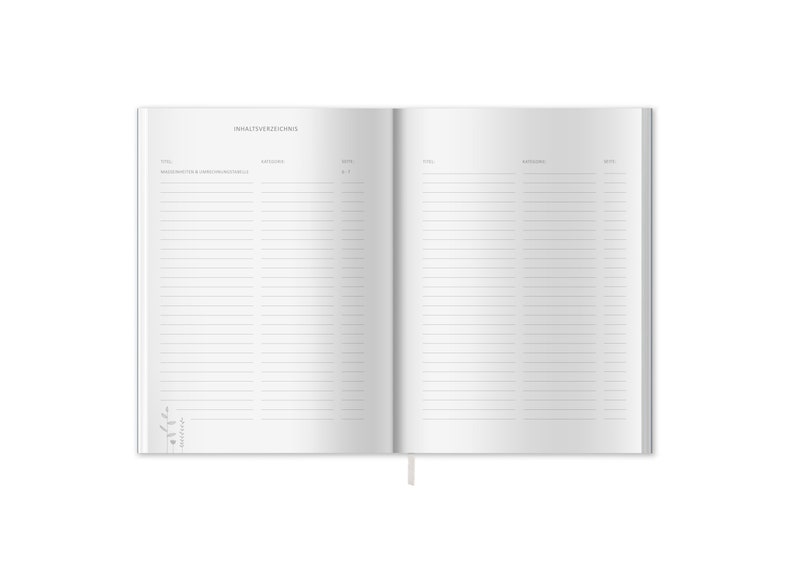 Rezeptbuch A5 zum Selberschreiben Selbstgemacht DIY Kochbuch, Geschenkidee Blau Rosa Ähren Design FSC Papier, Softcover Bild 4