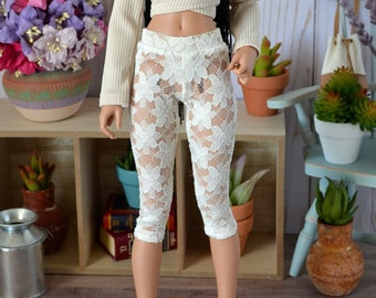 Lace capri leggings for Minifee and similar sized slim MSD BJD dolls
