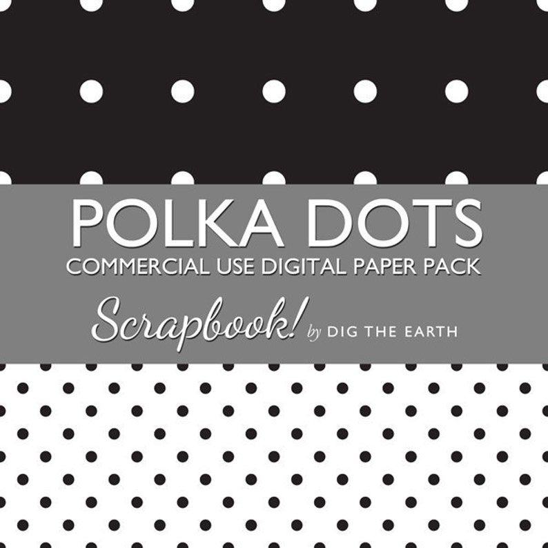 Instant Download Polka Dots Digital Collage Sheets 12x12 Inch Set of 12 ...
