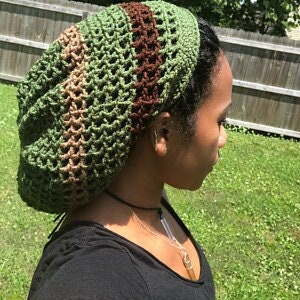 ILA Earth Trod Dread Nett Rasta Crochet Tam/ Rasta Crown/ Sage Olive Green/ Summer Hat/ Hats for Locs/ Dreadlock Tam/ Rasta Hat/ for men