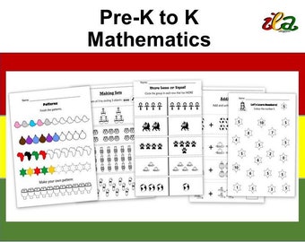 Mathematics PreSchool and Kindergarten Pack/Number and Counting/Rasta Homeschool/Printables