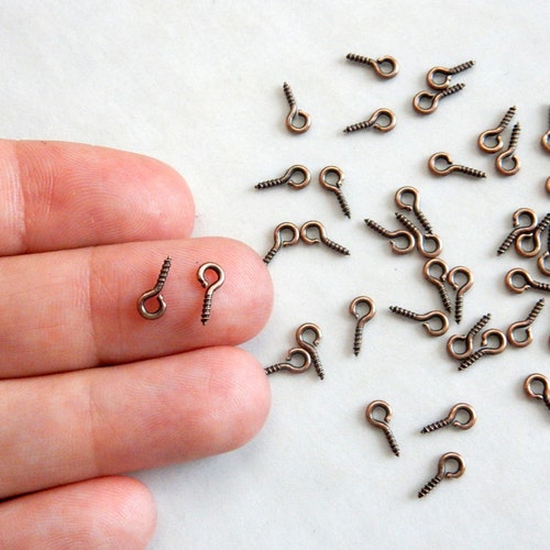 Wholesale Antique Bronze Screw Eyes Tiny Eye Screws Screw Etsy