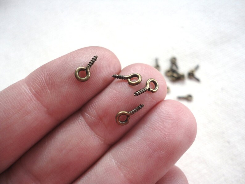 Wholesale 100 Golden Gold Screw Eyes Eye Screws Screw Hooks Etsy