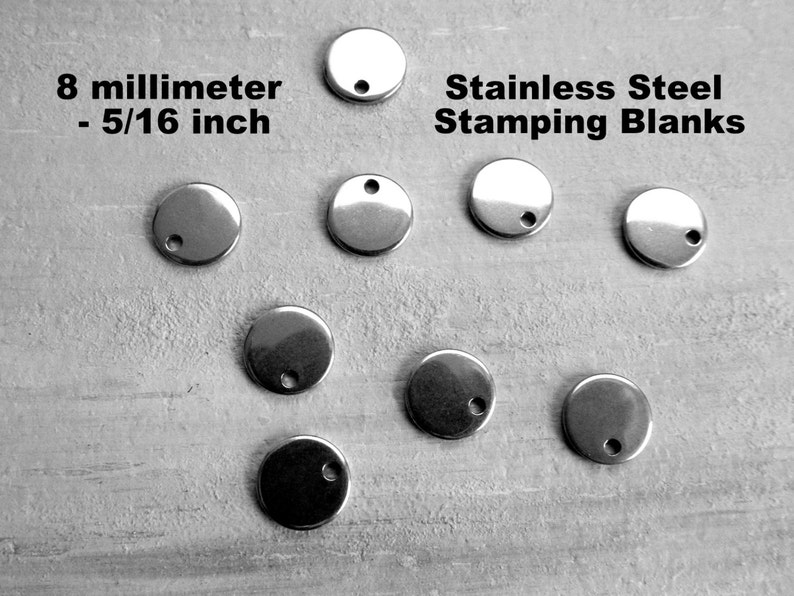 200 Bulk 304 Stainless Steel Stamping Blanks Wholesale Tiny Etsy