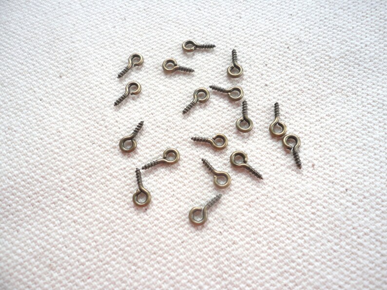 Wholesale Antique Bronze Screw Eyes Tiny Eye Screws Screw Etsy