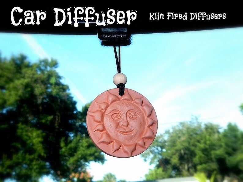 Sun Rear View Mirror Essential Oil Scent Car Diffuser Pendant Etsy