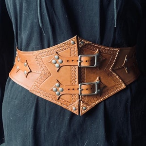 Leather and Lace Corset Belt