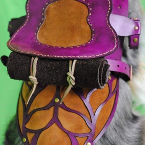 Dog Harness, Leather and Suede Fairy Saddle