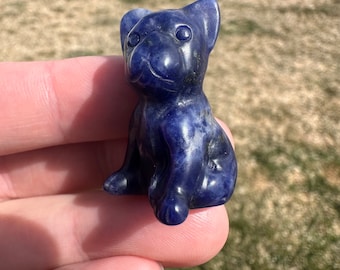 Small French Bulldog Puppy Dog Carving