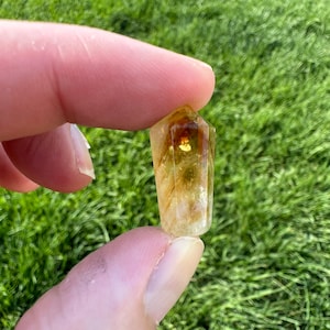 Tiny Amethyst and Citrine Towers