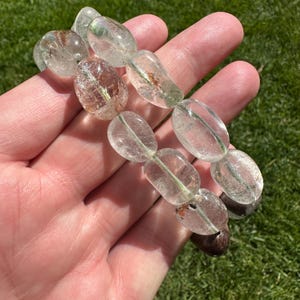 Tumbled Stone Garden Quartz Bracelet 15-18mm  beads