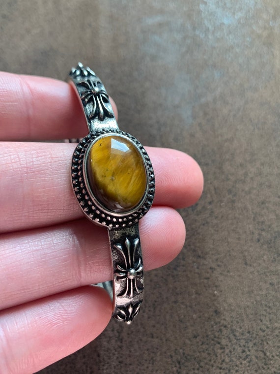 Flashy Orange Pietersite Bangle Bracelet