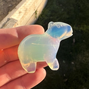 Stone Crystal Capybara Carvings