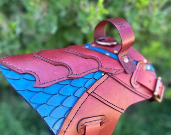 Ridgeback Leather Dog Harness Armor