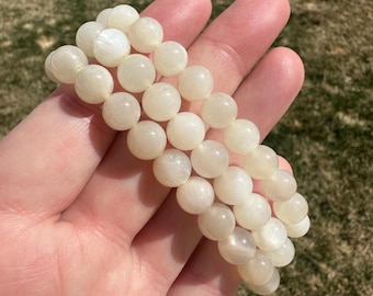 Yellow Moonstone Bracelets 9mm beads