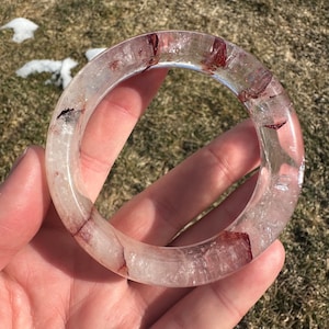 Hematoid Fire Quartz Bracelet, Bangle