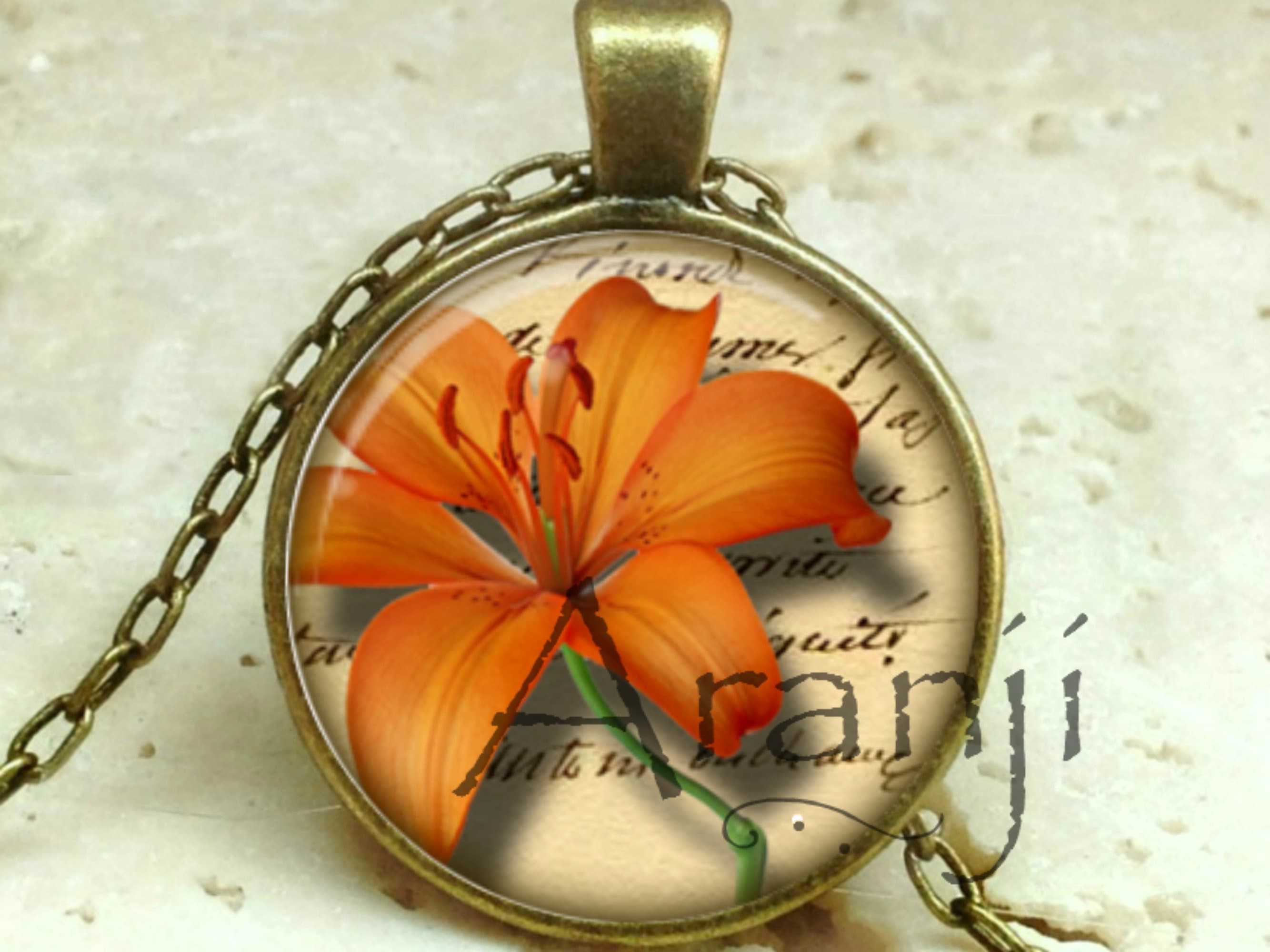 Tiger lily necklace sale