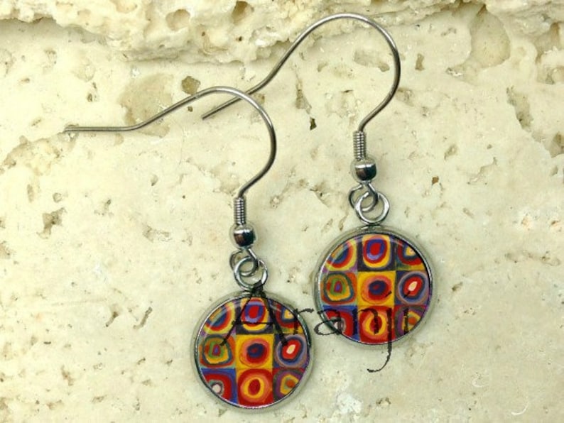 Kandinsky Fine Art Earrings Kandinsky Drop Earrings Etsy