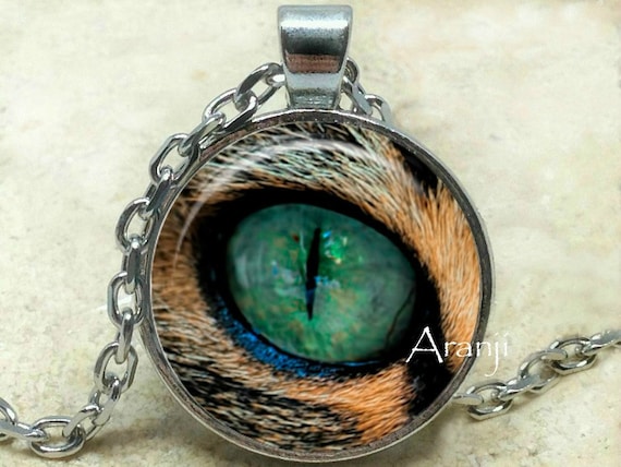 Cat s Eye Art Pendant Cat Eye Necklace Eye Necklace Cat s Eye