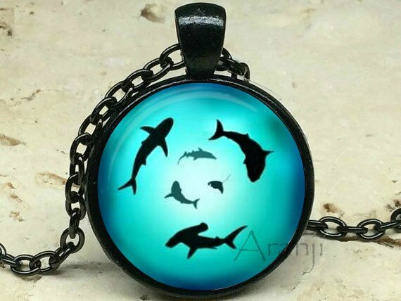 tracking shark necklace