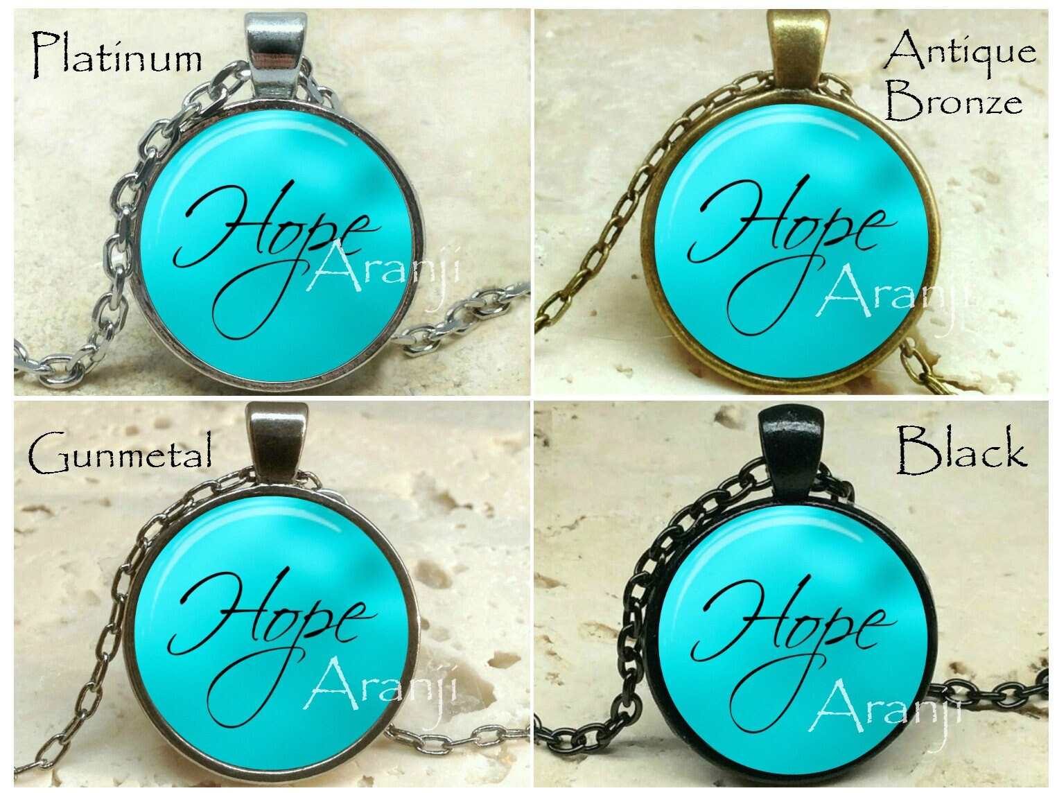 Hope Pendant, Hope Necklace, Hope Jewelry, Inspirational Hope Pendant, Hope Necklace, Hope Jewelry, Inspirational