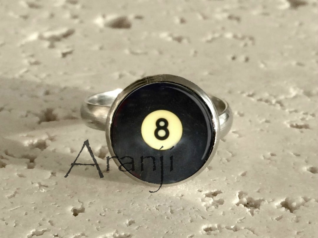 Eight Ball Ring, Billiards Ring, Pool Jewelry, Eight Ball Jewelry ...