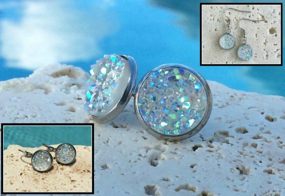 Etsy druzy sales earrings