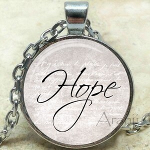 Hope pendant, hope necklace, hope jewelry, inspirational pendant, inspirational necklace, hope, hope word necklace, Pendant #PA218P