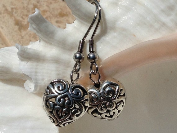 アクセサリー RILY Original Heart Earring Silver Amazon.com: 925 Sterling Silver Hoop Earrings For Women