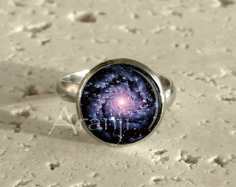 Spiral galaxy ring, spiral galaxy jewelry, Milky Way ring, space art jewelry, astronomy, galaxy ring, Ring #SP116R