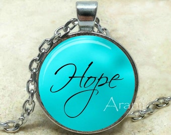 Hope pendant, hope necklace, hope jewelry, inspirational pendant, inspirational necklace, hope, hope word necklace, Pendant #PA206P