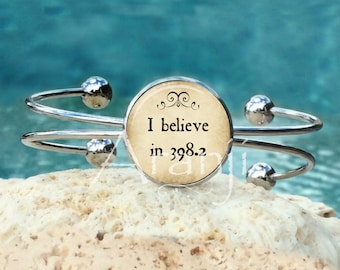 Fairy tales art bracelet, I believe in 398.2 cuff, fairy tales, books jewelry, library bracelet, Dewey decimal, cuff, Bracelet #QT118B