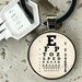 Vintage Eye Chart Keychain, Key Chain, Key Ring, Key Fob, Snellen Chart ...